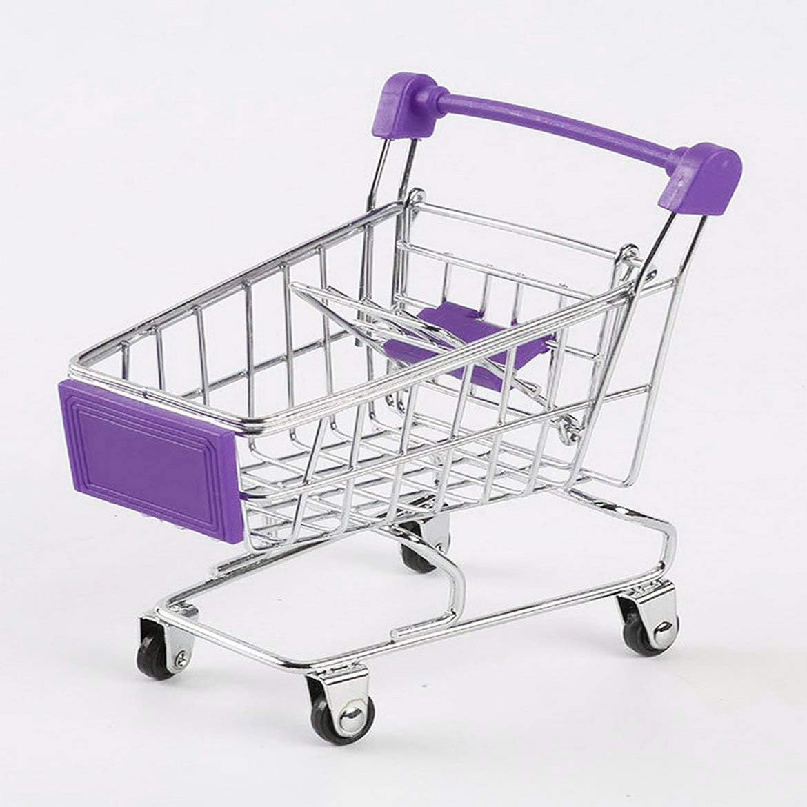 Mini Shopping Cart Supermarket Trolley Toy (Purple)