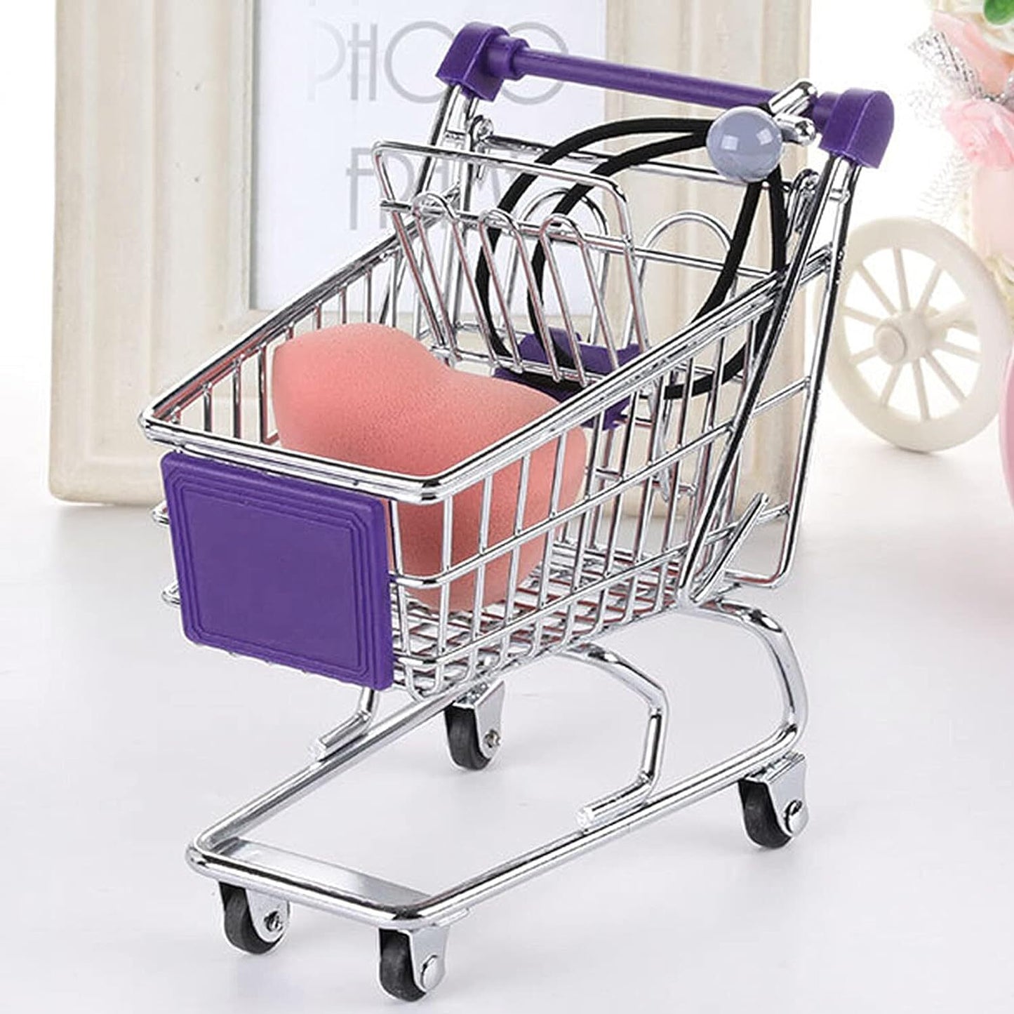 Mini Shopping Cart Supermarket Trolley Toy (Purple)