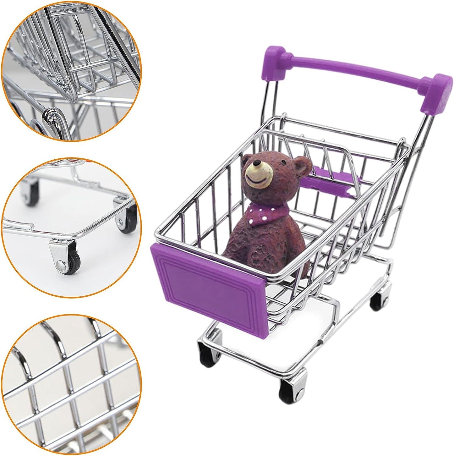 Mini Shopping Cart Supermarket Trolley Toy (Purple)