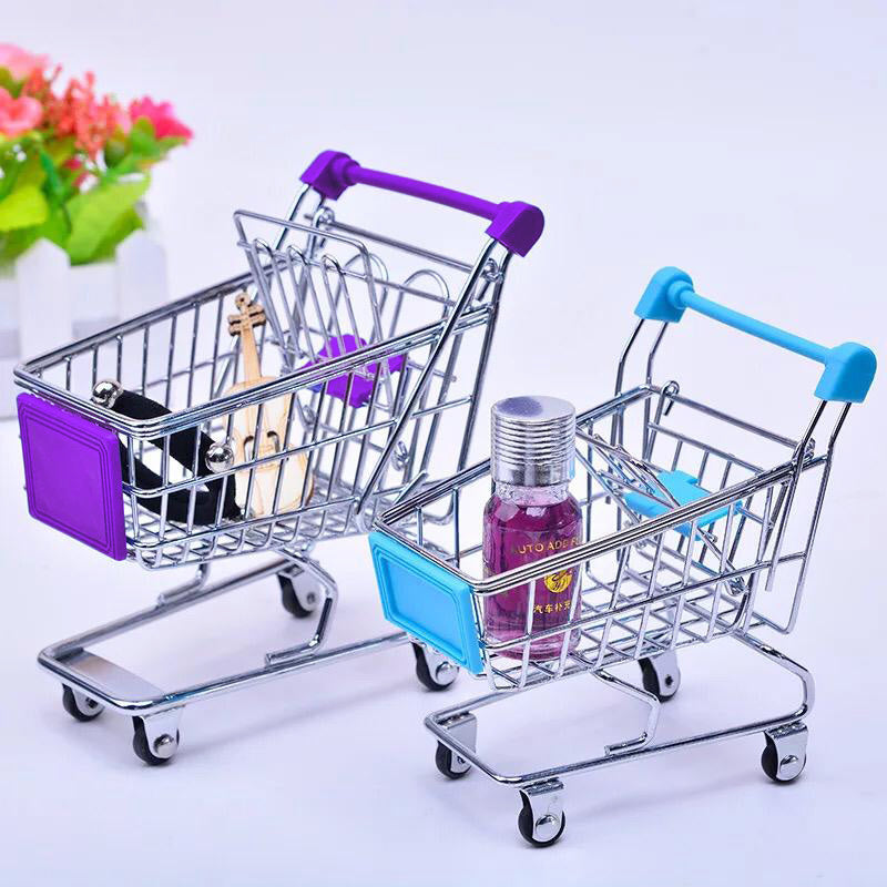 Mini Shopping Cart Supermarket Trolley Toy (Purple)