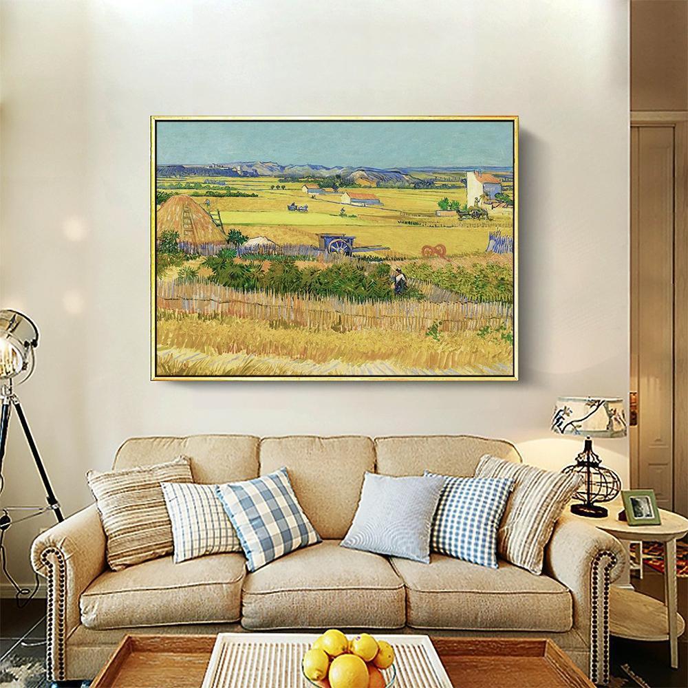 The Harvest Painting by Van Gogh Print Canvas Wall Art - 70cm x 50cm