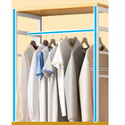 New Wardrobe Cupboard Shelves & Clothes Hanging Racks Furniture (White ...