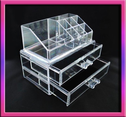 NEW Cosmetic Organizer Drawers Clear Acrylic Jewellery Box Makeup ...