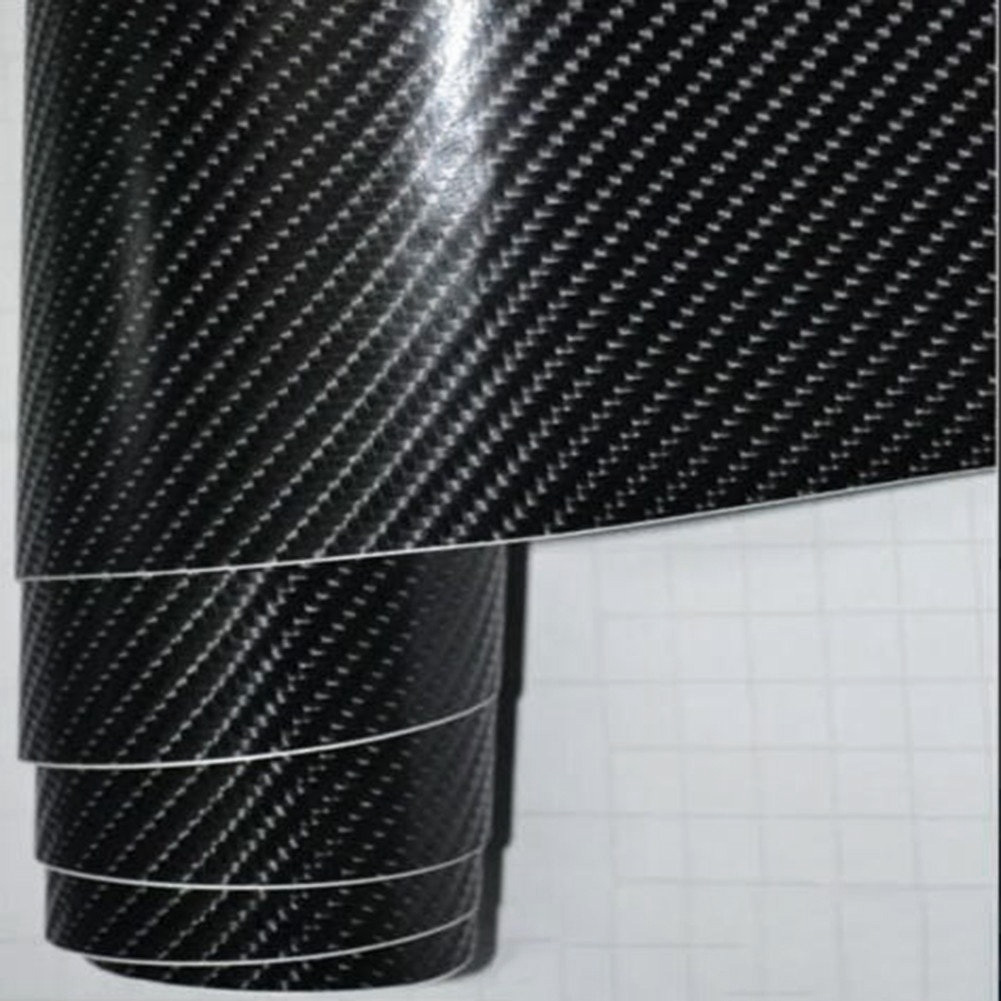 4D High Gloss Black Carbon Fibre Wrap Vinyl Roll Automotive Car DIY ...