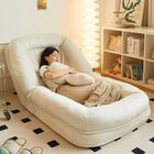 Multifunction CozyCloud Adjustable Lounger Sofa Bed (Cream White)