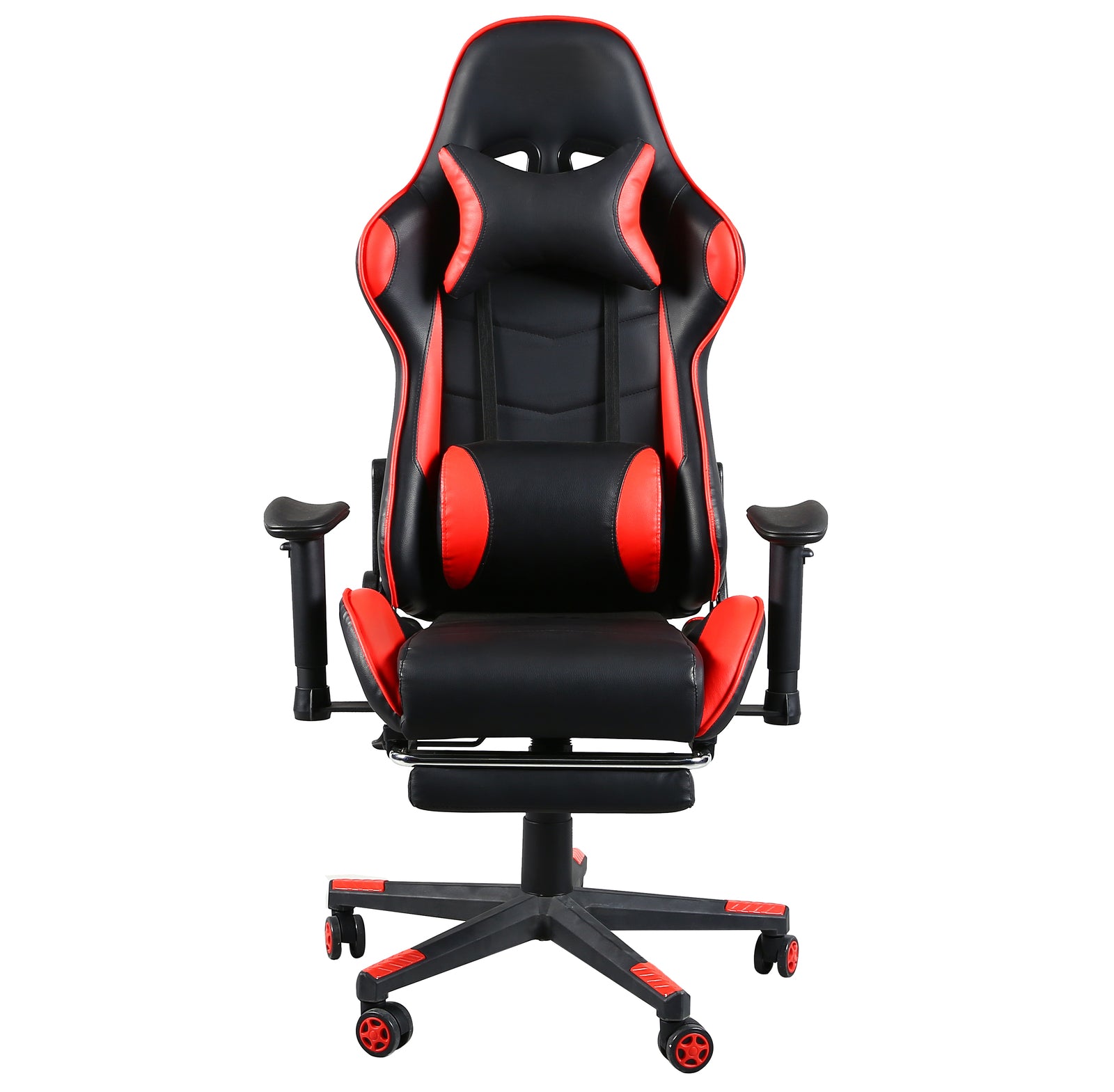 Glory Advanced Deluxe Executive High Back Gaming Reclining Office Chair with Footrest (Red & Black) - Dshop.com.au