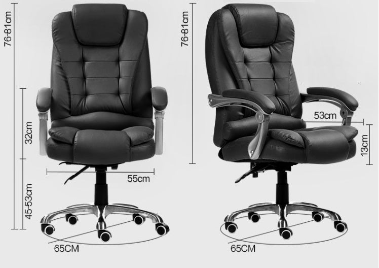 Apex Deluxe Executive Reclining Office Chair (Black) - Dshop.com.au