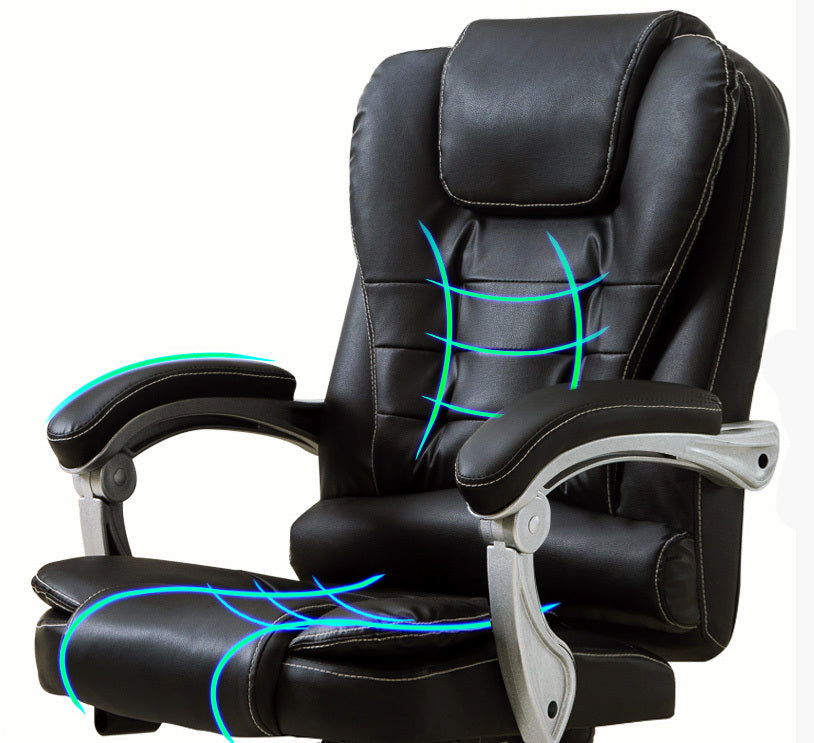 Apex Deluxe Executive Reclining Office Chair (White /Cream) - Dshop.com.au