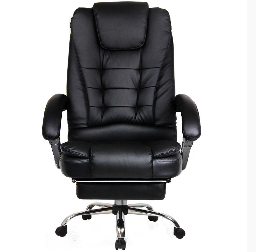 Apex Deluxe Executive Reclining Office Chair with Foot Rest (Black) - Dshop.com.au