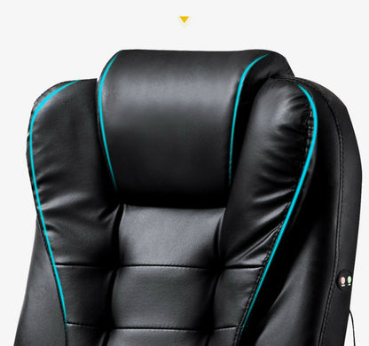 Apex Deluxe Executive Reclining Office Chair with Foot Rest (Black) - Dshop.com.au