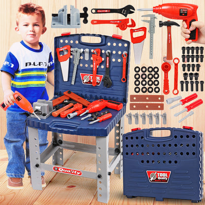 Tool Box Chair Workshop Playset Kids Toy Set - Dshop.com.au