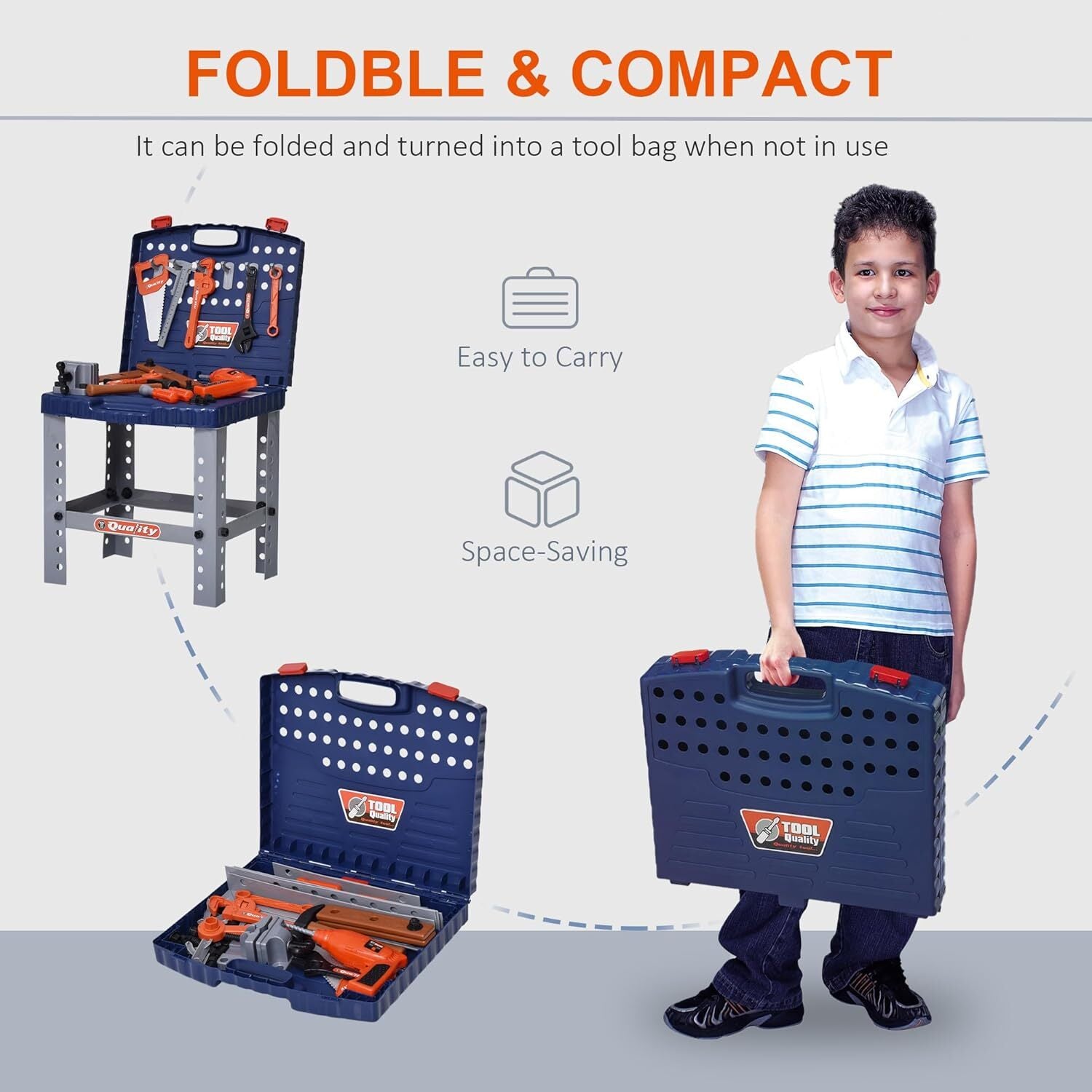 Tool Box Chair Workshop Playset Kids Toy Set - Dshop.com.au