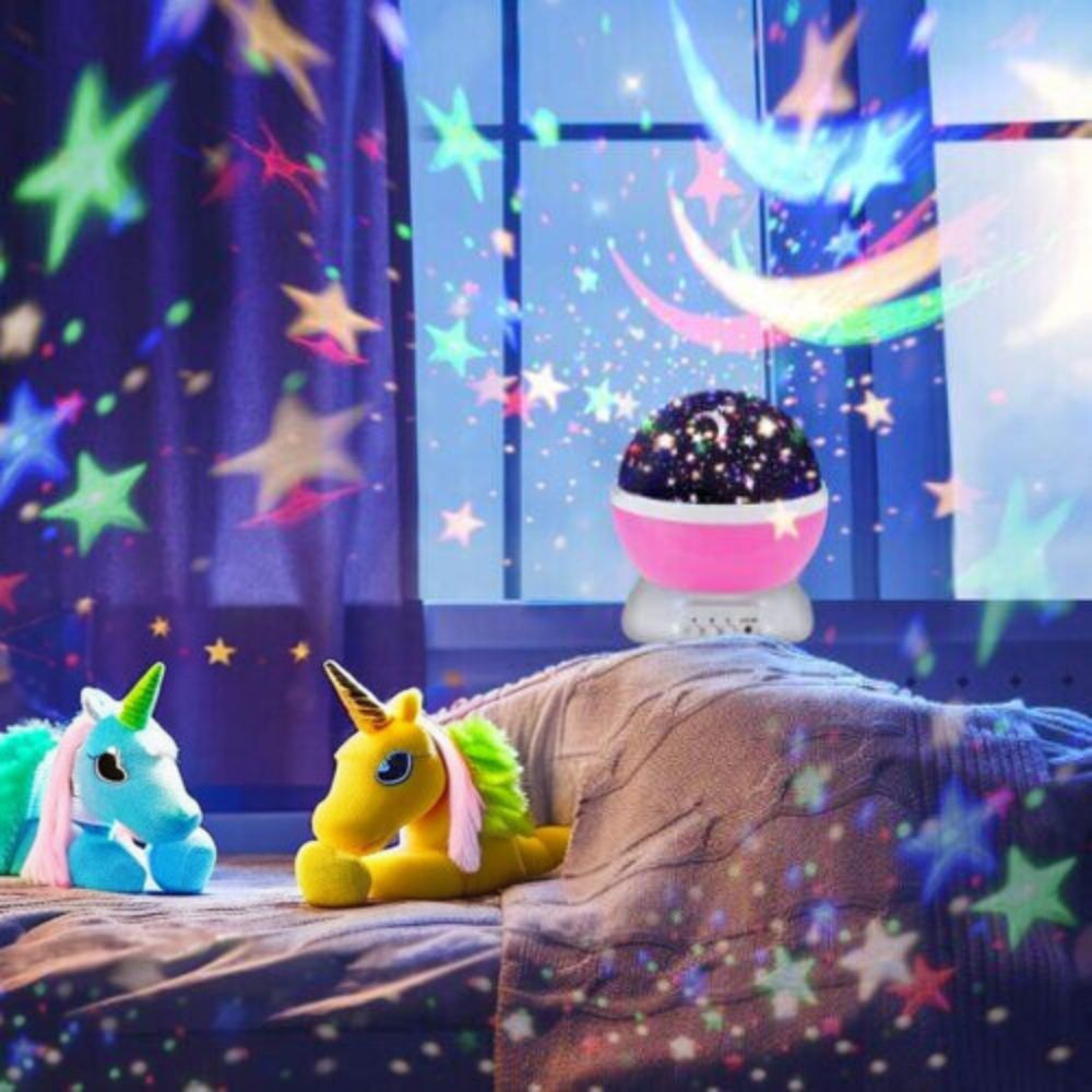 Star Projector Night Light Starry Sky Constellation Projection Lamp (Pink) - Dshop.com.au