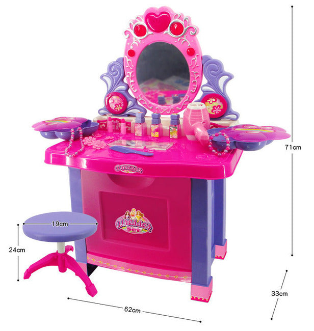 Beauty Dresser Make Up Vanity Table Play Set with Music & Light - Dshop.com.au