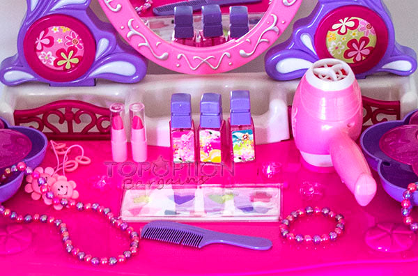 Beauty Dresser Make Up Vanity Table Play Set with Music & Light - Dshop.com.au