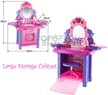 Beauty Dresser Make Up Vanity Table Play Set with Music & Light - Dshop.com.au