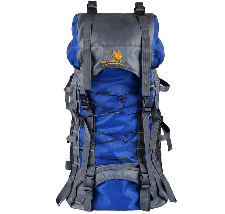 60L Large Durable Hiking Backpack Travel Bag (Blue) - Dshop.com.au