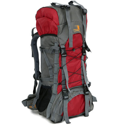 60L Large Durable Hiking Backpack Travel Bag (Red) - Dshop.com.au