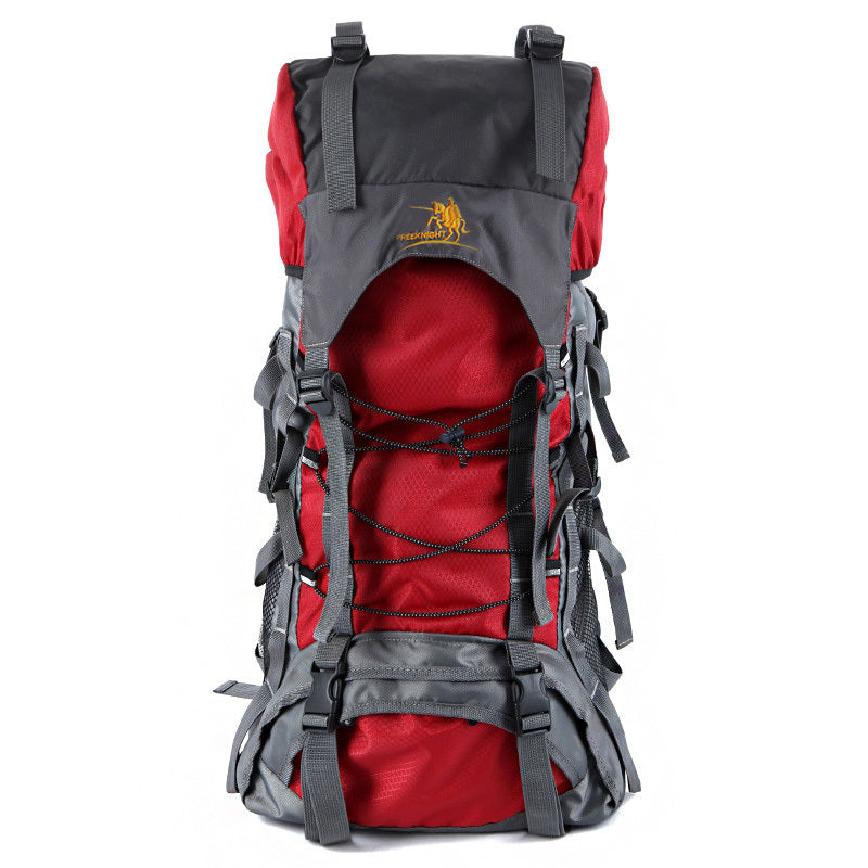 60L Large Durable Hiking Backpack Travel Bag (Red) - Dshop.com.au