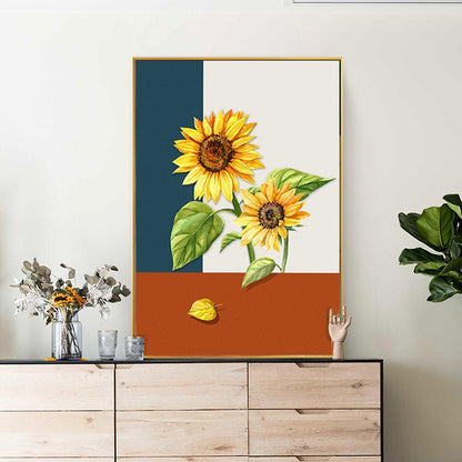 Sunflower Painting Framed Canvas Wall Art - 30cm x 40cm - Dshop.com.au