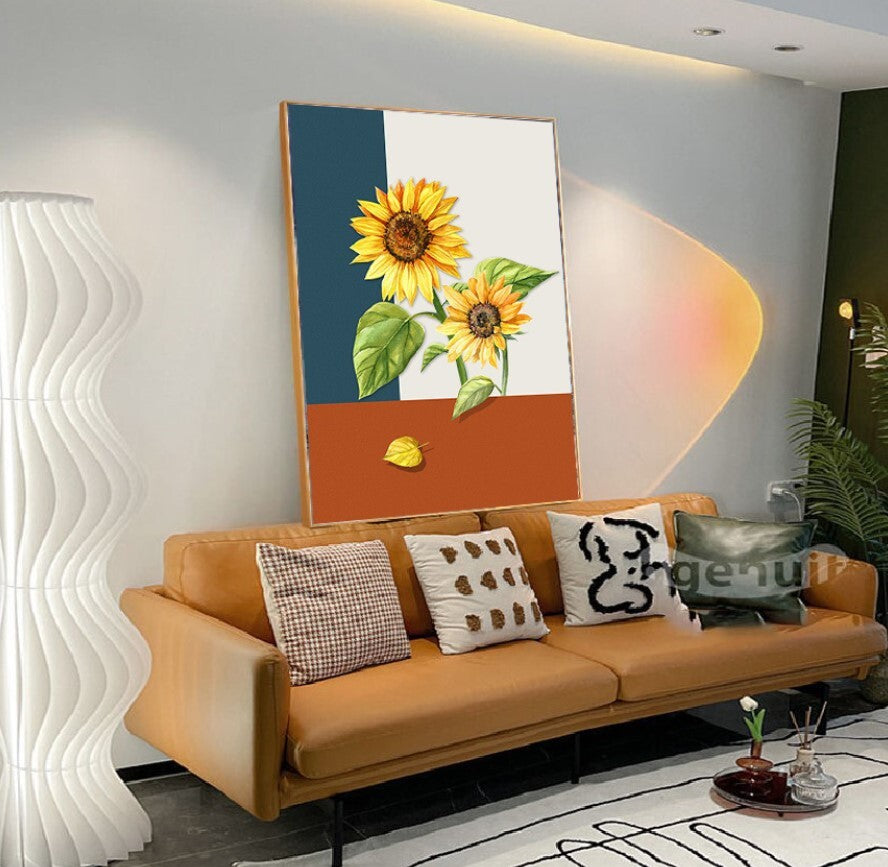 Sunflower Painting Framed Canvas Wall Art - 30cm x 40cm - Dshop.com.au