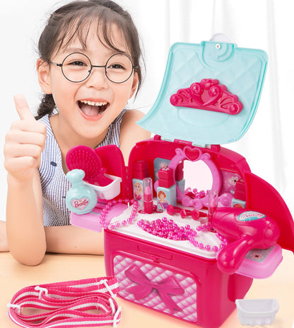 2 in 1 Princess Backpack Dresser Vanity Table Play Set - Dshop.com.au