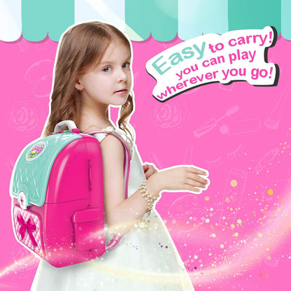 2 in 1 Princess Backpack Dresser Vanity Table Play Set - Dshop.com.au