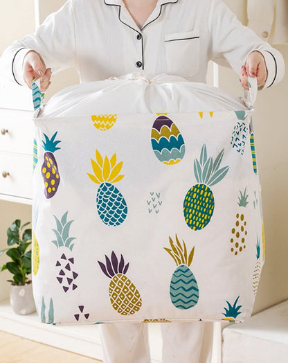 XL 100L Pineapple Laundry Basket Drawstring Storage bag - Dshop.com.au