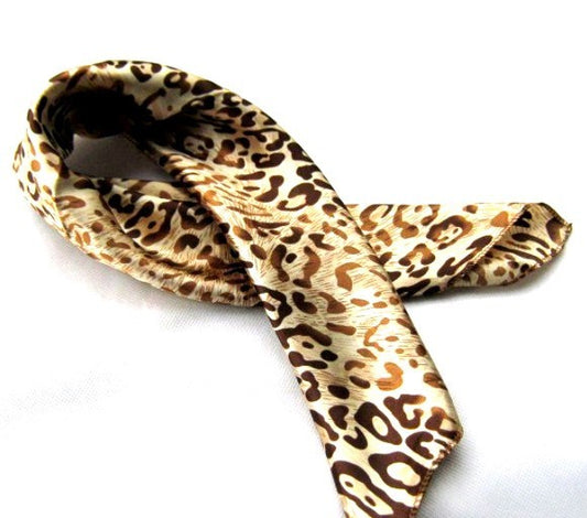 Ladies Gorgeous Leopard Print Silky Scarf - Dshop.com.au