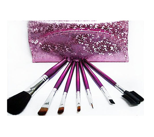 7PC Professional Beauty Make up Brush Set with Purse - Dshop.com.au