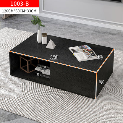 Lusso Designer Wooden Coffee Table (Black) - Dshop.com.au