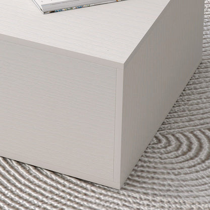 Lusso Designer Wooden Coffee Table (White) - Dshop.com.au