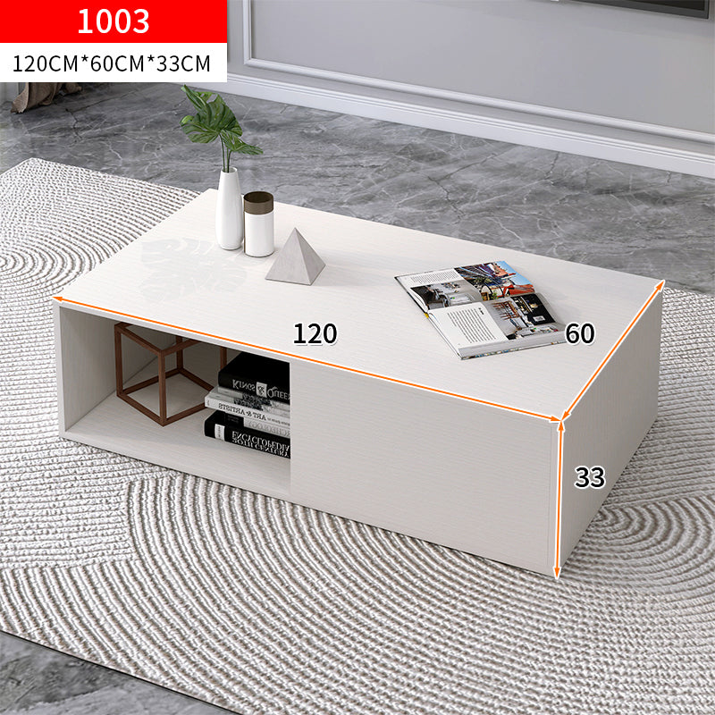 Lusso Designer Wooden Coffee Table (White) - Dshop.com.au