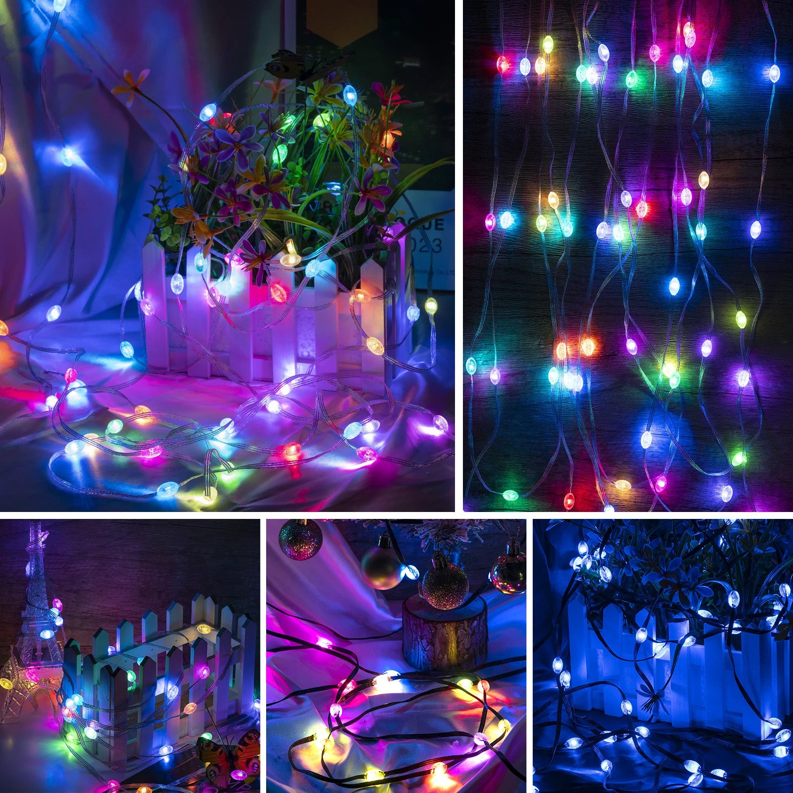 100 LED Multicolour Fairy String Lights 10m Waterproof Garden Patio Holiday Decorations - Dshop.com.au