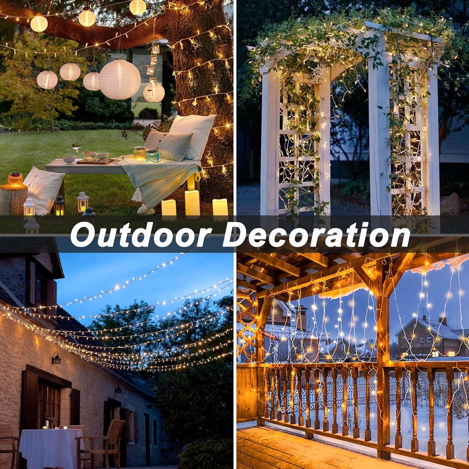 100 LED Multicolour Fairy String Lights 10m Waterproof Garden Patio Holiday Decorations - Dshop.com.au