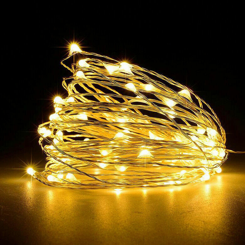 100 LED Fairy String Lights 10m Waterproof Garden Patio Holiday Decorations - Dshop.com.au