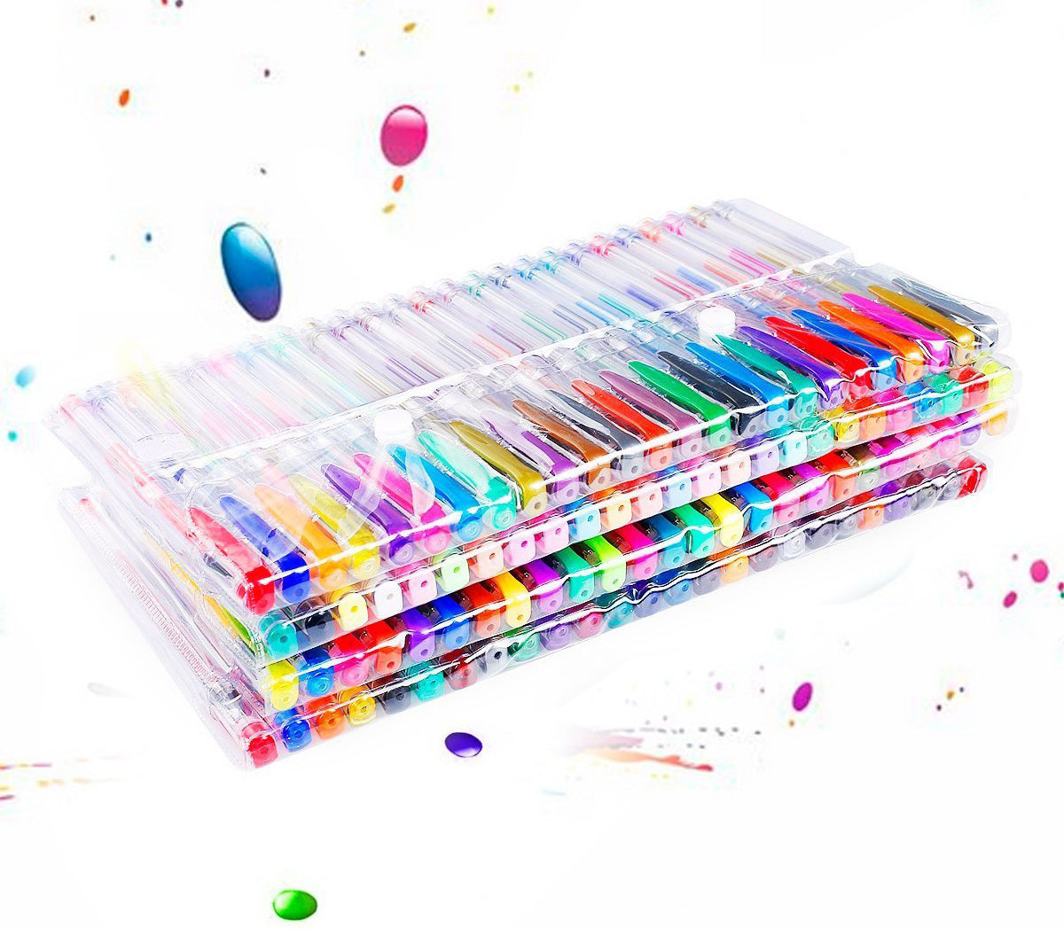 100 X Colour Gel Pens Set - Dshop.com.au