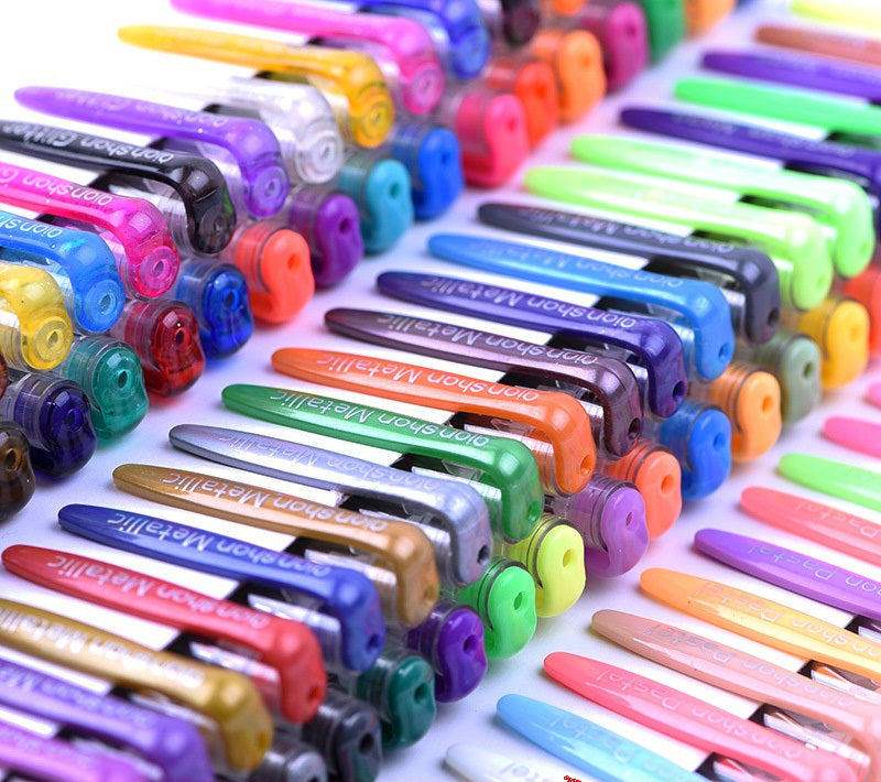 100 X Colour Gel Pens Set - Dshop.com.au