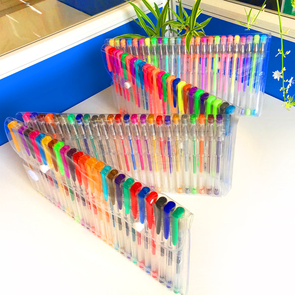 100 X Colour Gel Pens Set - Dshop.com.au