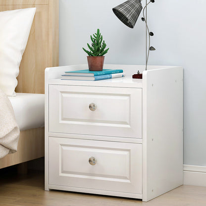 Paris Bedside Table / Chest of Drawers (White) - Dshop.com.au