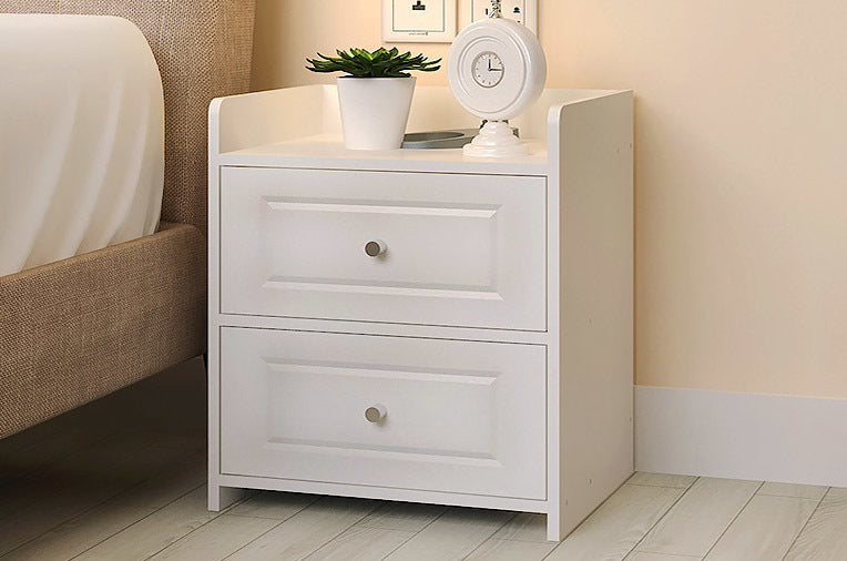 Paris Bedside Table / Chest of Drawers (White) - Dshop.com.au