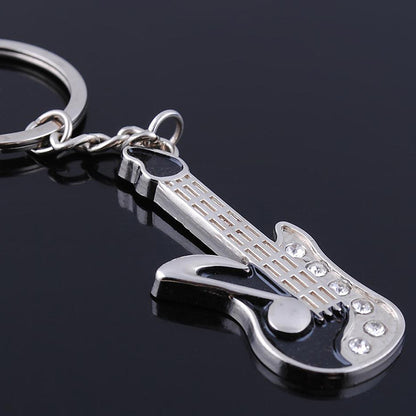 Electric Guitar Keychain Metal Key Chain Keyring - Dshop.com.au