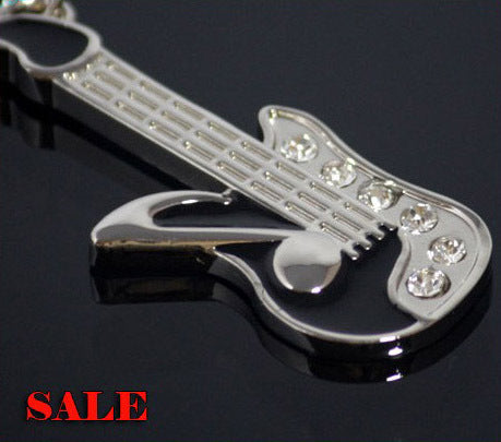 Electric Guitar Keychain Metal Key Chain Keyring - Dshop.com.au