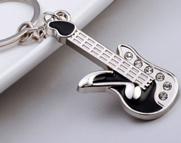 Electric Guitar Keychain Metal Key Chain Keyring - Dshop.com.au