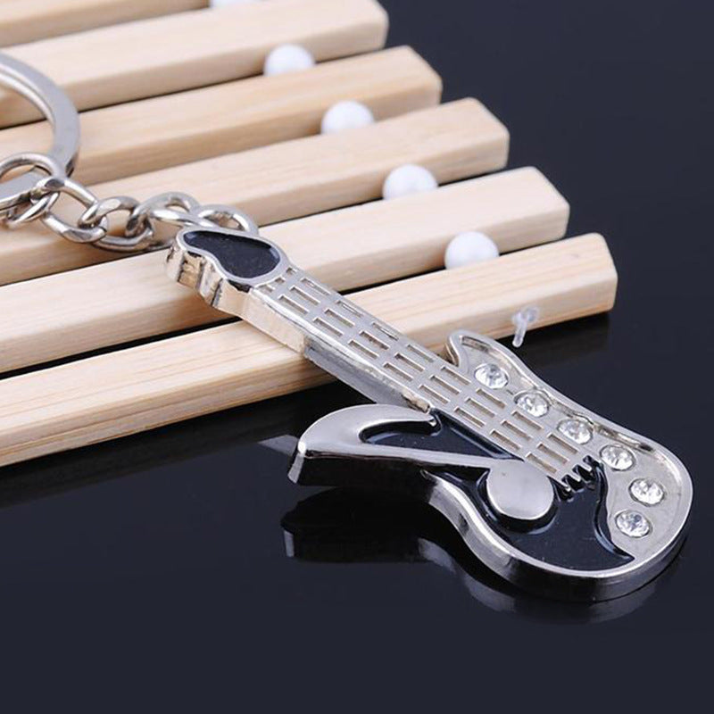 Electric Guitar Keychain Metal Key Chain Keyring - Dshop.com.au