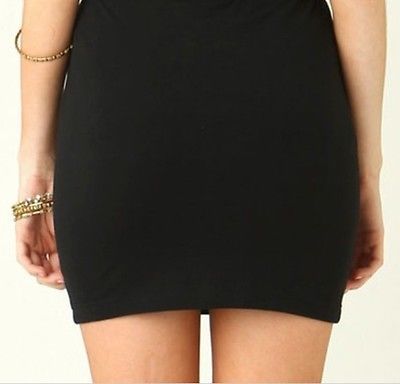 New Stretch Black Fitted Mini Skirt - Dshop.com.au