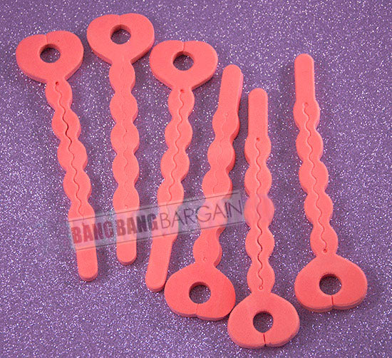 6 PCS Pink Sponge Soft Hair Curler Spiral Curls Roller DIY Salon Tool - Dshop.com.au