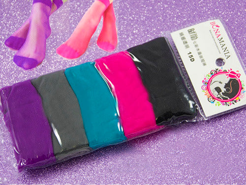 5 PK Ladies Girl Colourful Ankle Nylon Sheer Stocking Socks - Dshop.com.au