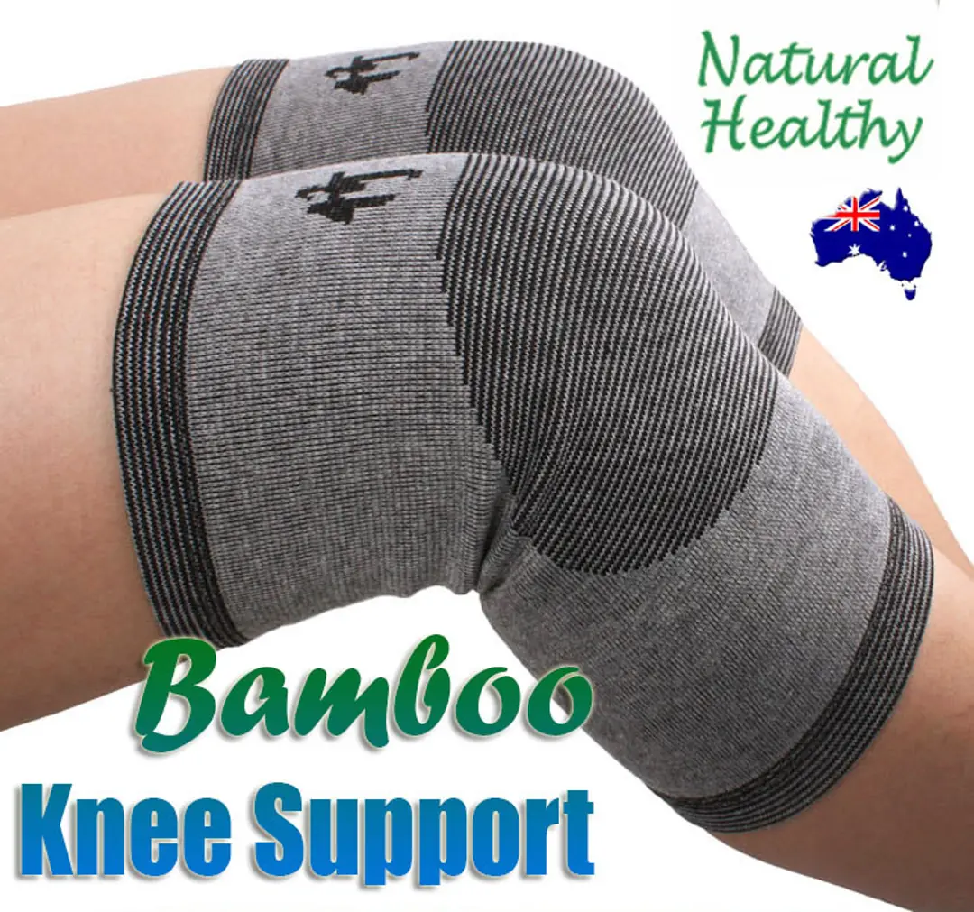 2 x Bamboo Knee Support Brace Natural Healthy