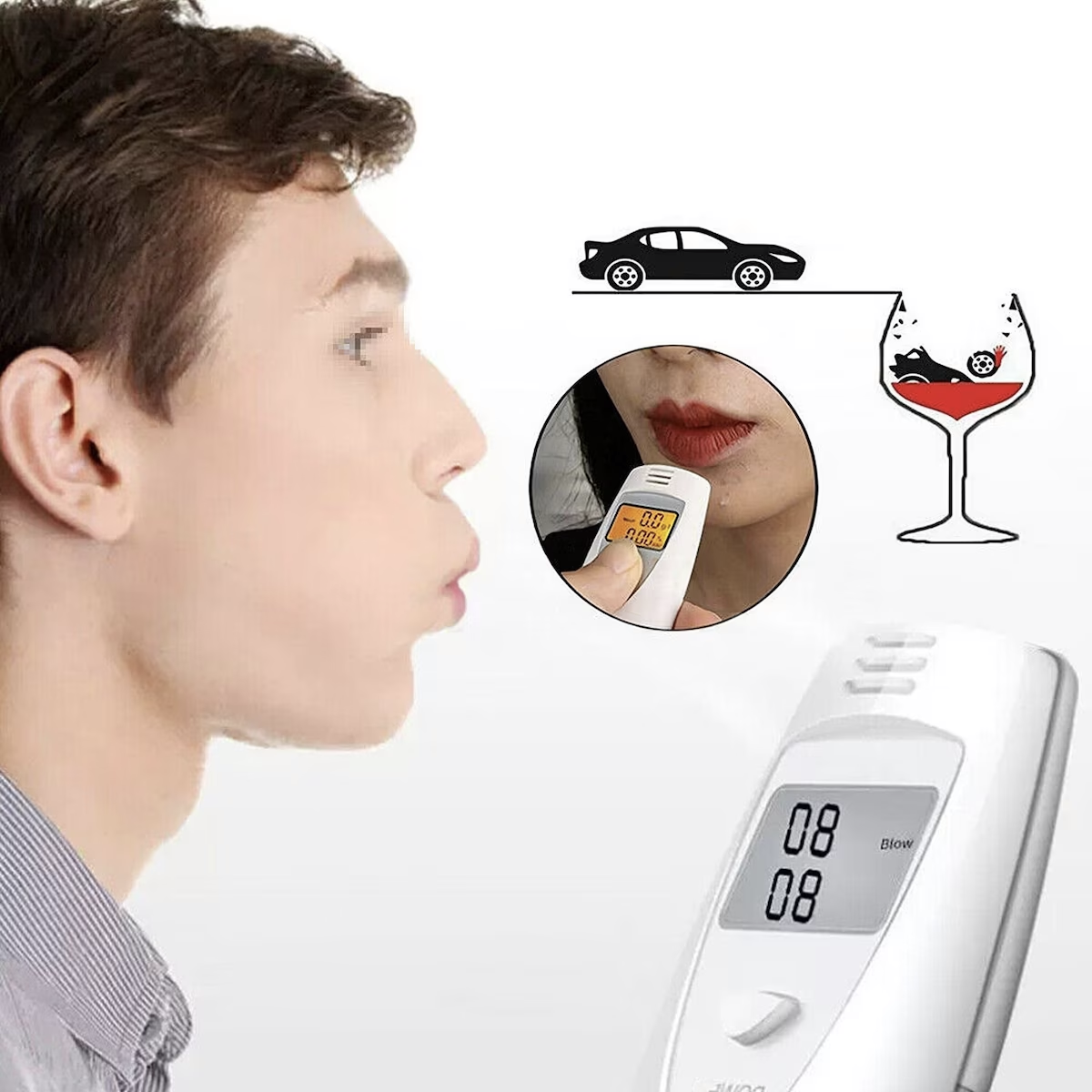 Digital Alcohol Tester Mini Breathalyzer - Dshop.com.au